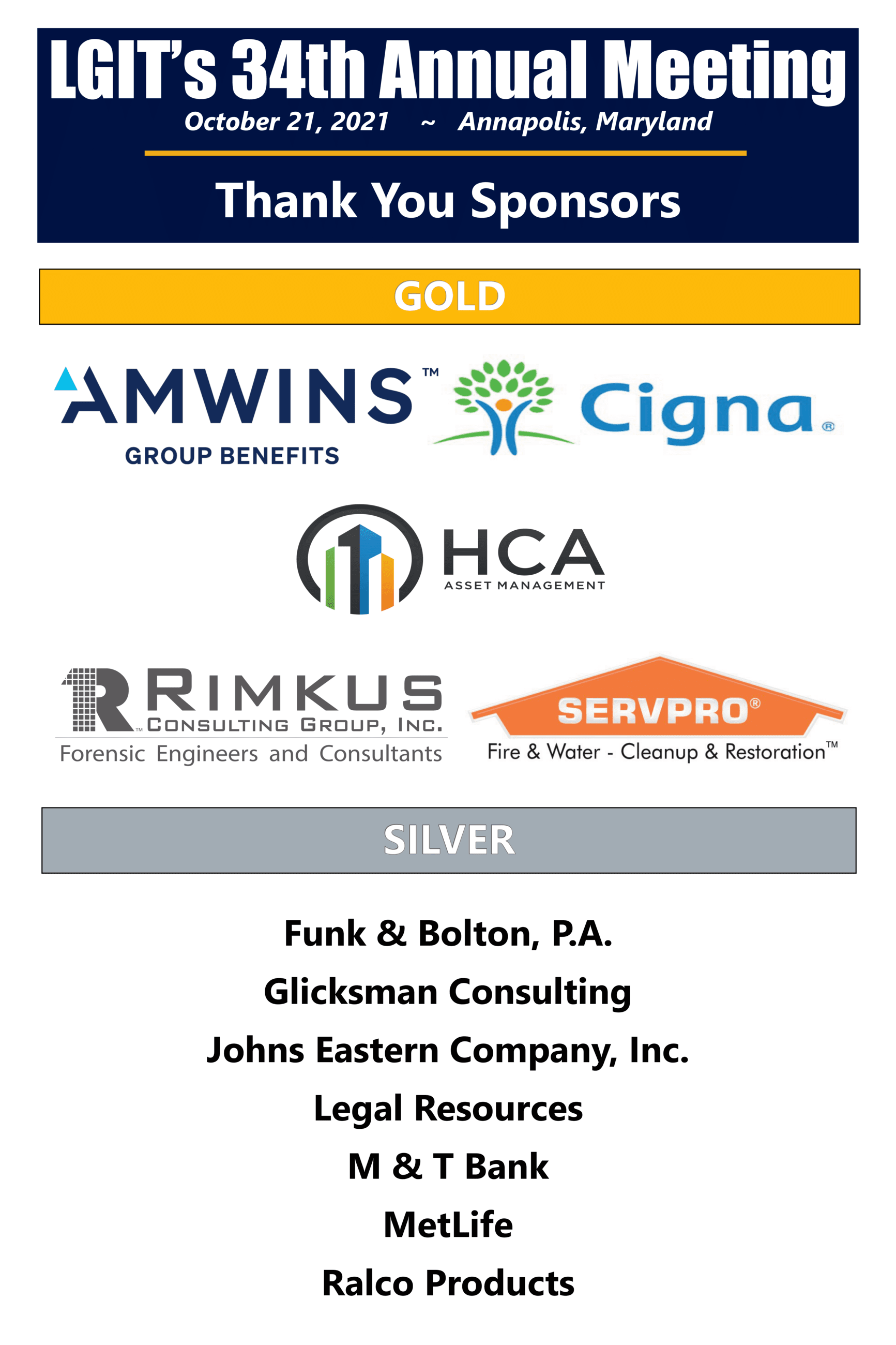 sponsors 2021 34th - thank you gold and silver 